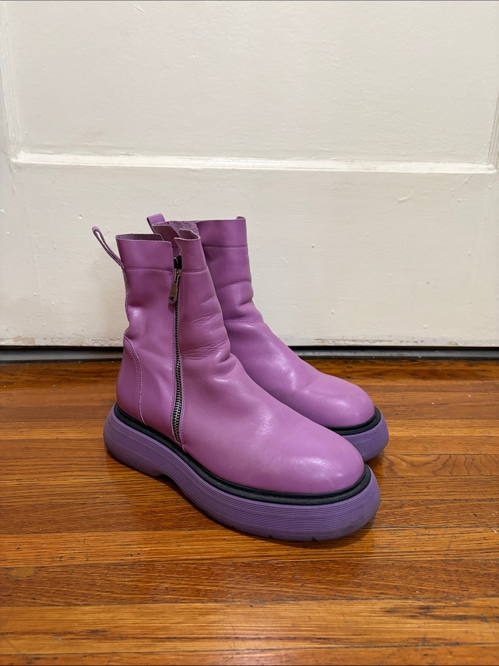 Free People Purple Platform Ankle Boots